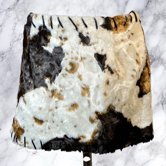 AKIRA Dont Think About It Cow Print Mini Skirt - Picture 4 of 12